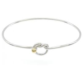 Tiffany & Co Bracciale a cuore con gancio e occhiello in filo piatto Tiffany