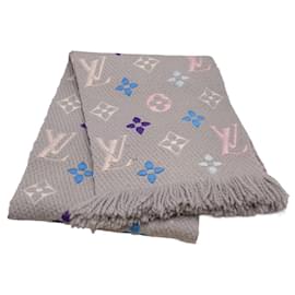 Stola in lana-seta grigia e rosa Louis Vuitton