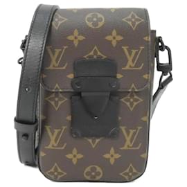 Portafoglio verticale indossabile S-Lock Monogram Macassar di Louis Vuitton