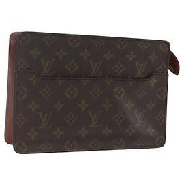 LOUIS VUITTON Pochette Uomo Monogram Borsa a Mano M51795 LV Auth bs31927