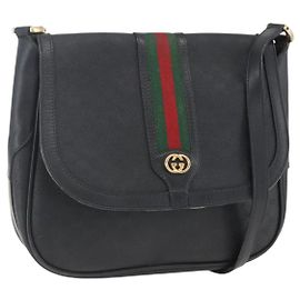 Borsa Sherry Line in PVC nero Micro GG Supreme di GUCCI 001 116 0914 Auth 158025