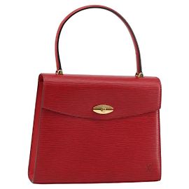 LOUIS VUITTON Borsa a Mano Epi Malesherbes Rossa M52377 LV Auth bs31949
