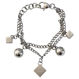 Bracciale vintage DOLCE & GABBANA catena doppia dadi e sfere