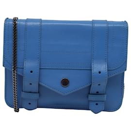 Portafoglio PS1 Grande con Catena Proenza Schouler in Pelle Blu