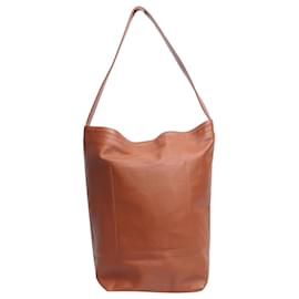Borsa a secchiello in pelle marrone - Autre Marque
