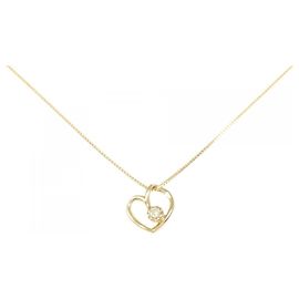 Autre Marque Collana con diamante a forma di cuore Au750