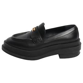 Giuseppe Zanotti Mocassini in pelle nera spessa - taglia EU 37,5