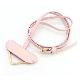 Collana in pelle rosa Prada