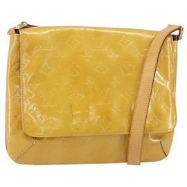 LOUIS VUITTON Borsa Thompson Street Monogram Vernis Beige M91301 LV Auth 158629
