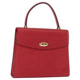 LOUIS VUITTON Epi Malesherbes Handtasche Rot M52377 LV Auth 158649