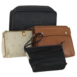 Bolso de lienzo de panal Christian Dior Gucci Burberrys 4 piezas Auth ti3576