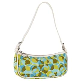 Pochette Accessoire CÉLINE Toile Verte Argent Auth 157942