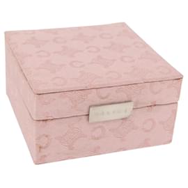 CELINE C Macadam Canvas Jewelry Box Pink Auth 159299V - Céline