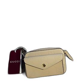 Borsa a mano Gucci Mini Beige in pelle di struzzo