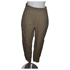 Pantalones Weekend Max Mara de lana y viscosa caqui