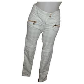 Jeans Slim Balmain Verde Pastel de Algodón