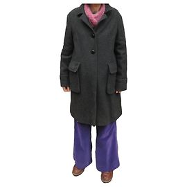 Abrigo Claudie Pierlot de lana y cachemira gris
