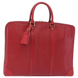 LOUIS VUITTON Epi Porta Documenti da Viaggio Borsa Business Rossa M54477 LV Auth 158635