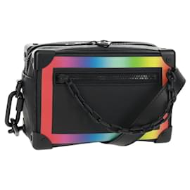 LOUIS VUITTON Taiga Rainbow Mini Soft Trunk Bag Nero M30351 LV Auth BA9470SM