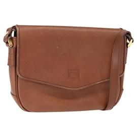 Autre Marque Borsa a Spalla Burberrys in Pelle Marrone Oro Auth BA9207
