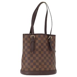 LOUIS VUITTON Borsa a Spalla Damier Ebene Marais N42240 LV Auth bs32014