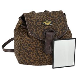 Autre Marque Rucksack aus Nylon in Braun und Gold Auth yk20025 von BOTTEGA VENETA