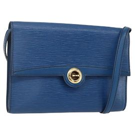LOUIS VUITTON Epi Pochette Arche Borsa a Spalla Blu M52575 LV Auth bs31907