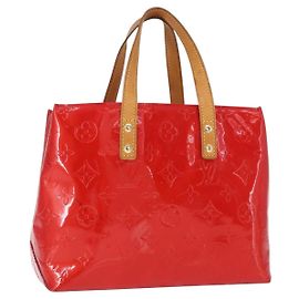 LOUIS VUITTON Borsa a Mano Monogram Vernis Reade PM Rossa M91088 LV Auth 158633
