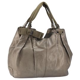 Borsa a mano Vala in pelle dorata Salvatore Ferragamo Auth bs31761