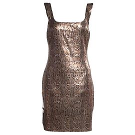 L'Agence Pailletten Mini Kleid Python Print