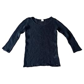 Schwarzer Pullover mit weitem Ausschnitt Kid Mohair Des petits hauts T.S - Des Petits Hauts