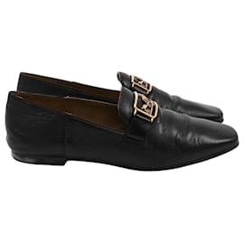 Hermès Ballerinas aus schwarzem Leder