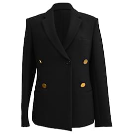 Céline Blazer Doppiopetto in Lana Nera Celine