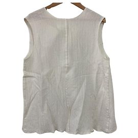 Autre Marque Blusa senza maniche in cotone, nylon e seta con nastro sul retro BLAMINK