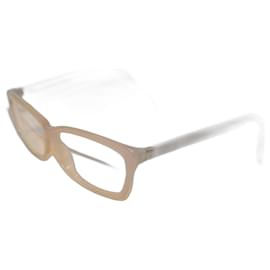Lunettes Yves Saint Laurent beige en plastique