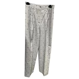 Pantaloni Chanel in cotone bianco e nero