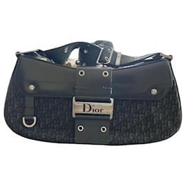 Borsa a mano Dior Colombus Nera in Pelle e Tessuto