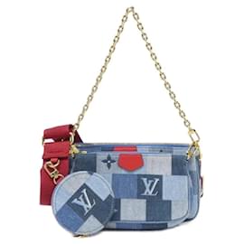 Borsa a Spalla Multi Pochette Accessoires M44990 in Denim Monogram Louis Vuitton