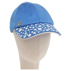 LOUIS VUITTON Cappello Monogram Yayoi Kusama Infinity Dot Blu M7068M Auth 159436SM