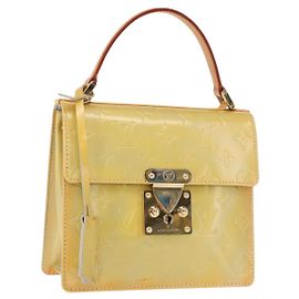 LOUIS VUITTON Borsa a mano Spring street Monogram Vernis Grigio M91029 LV Auth 158021