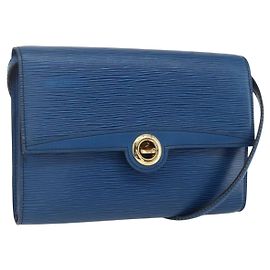 LOUIS VUITTON Epi Pochette Arche Schultertasche Blau M52575 LV Auth ar13863