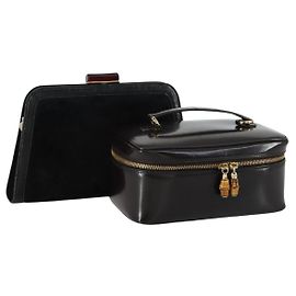Gucci Bamboo Tasche Salvatore Ferragamo aus Wildleder 2 Set Schwarz Braun Auth 154197