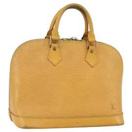 LOUIS VUITTON Borsa a Mano Epi Alma Gialla M52149 LV Auth 152094