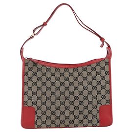 Gucci Vintage Schultertasche Monogramm-Canvas Mittel