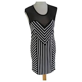 Autre Marque Manigance Ärmelloses Kleid aus Tüll und Rayon gestreift