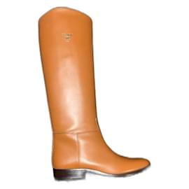 Céline Lederstiefel Caramel Größe 40