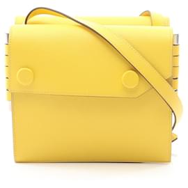 Hermes Twins Schultertasche aus gelbem Leder - Hermès