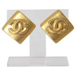 Chanel Coco Mark quadratische Clip-Ohrringe