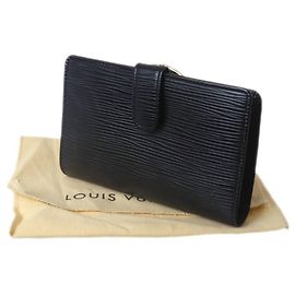 Portafoglio bi-fold in pelle Epi Noir Louis Vuitton