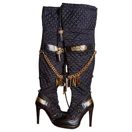 Stivali Moschino in pelle nera